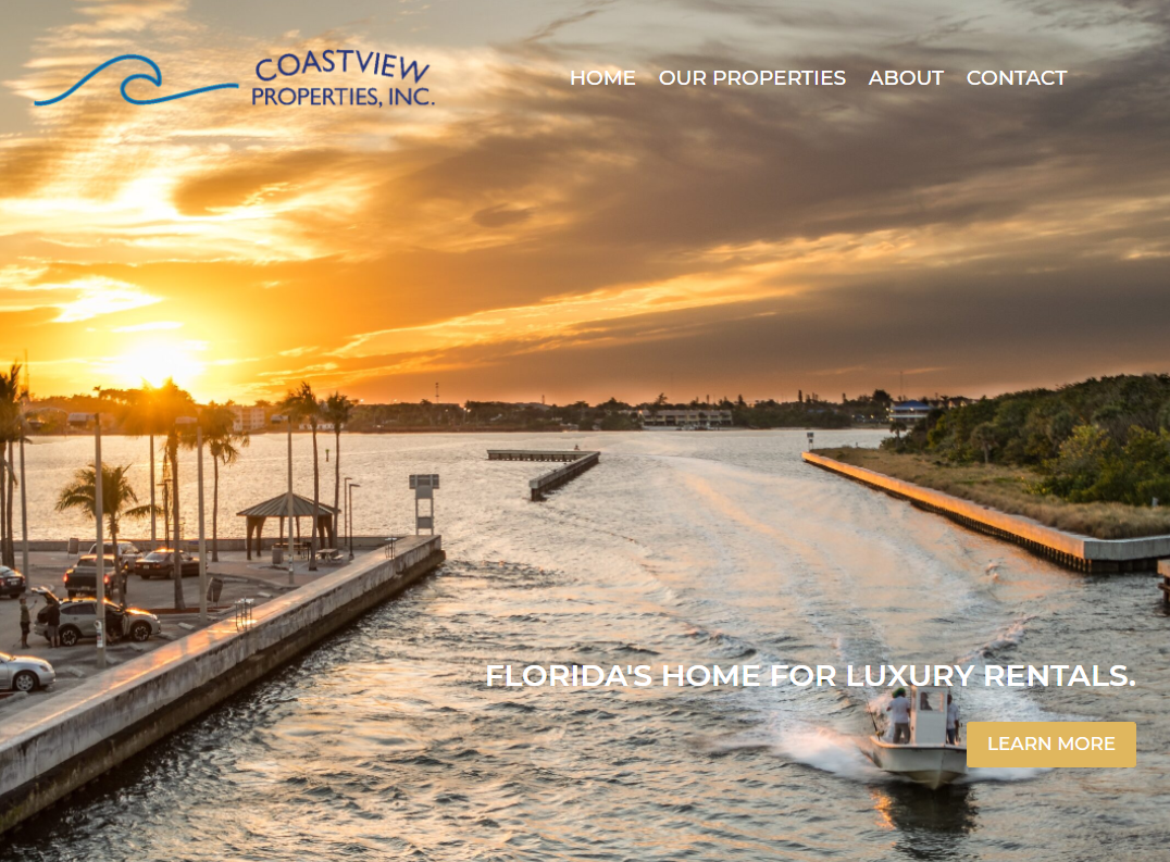 website built for coastview properties
